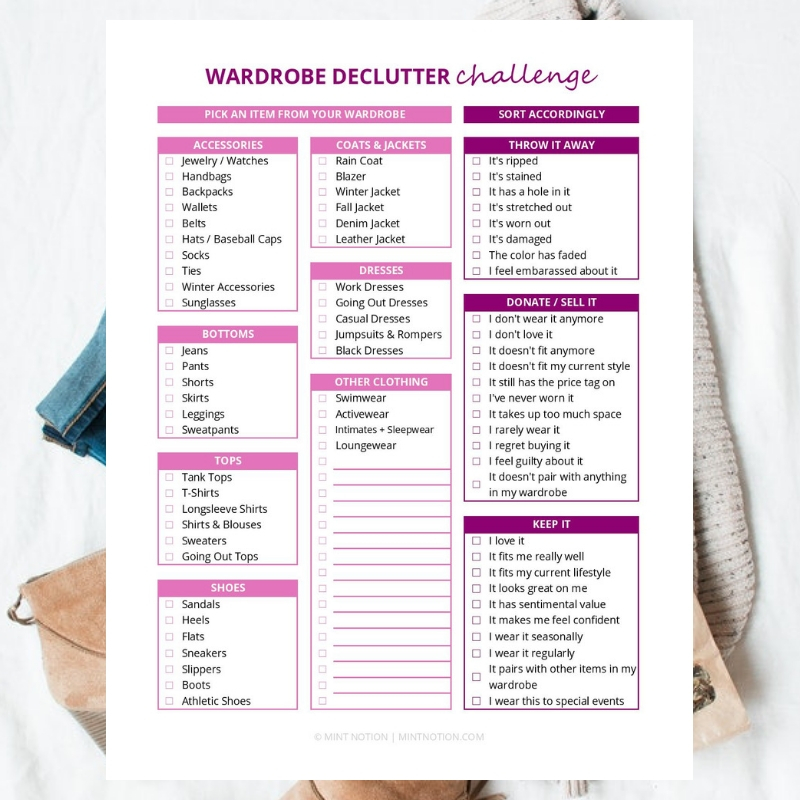 spring capsule wardrobe checklist