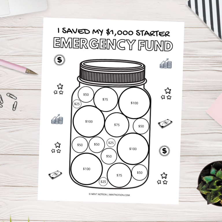 16 Sinking Funds Tracker Printables - Mint Notion