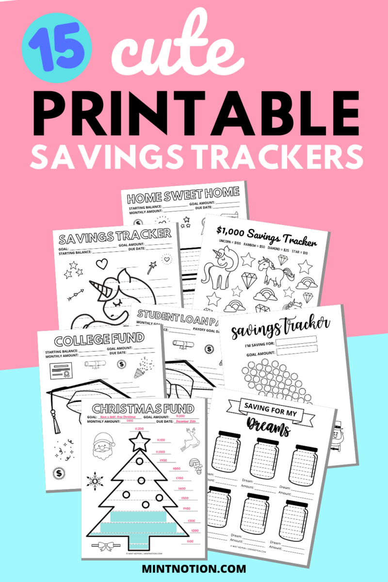 15 Savings Tracker Printables To Visualize Your Progress Mint Notion