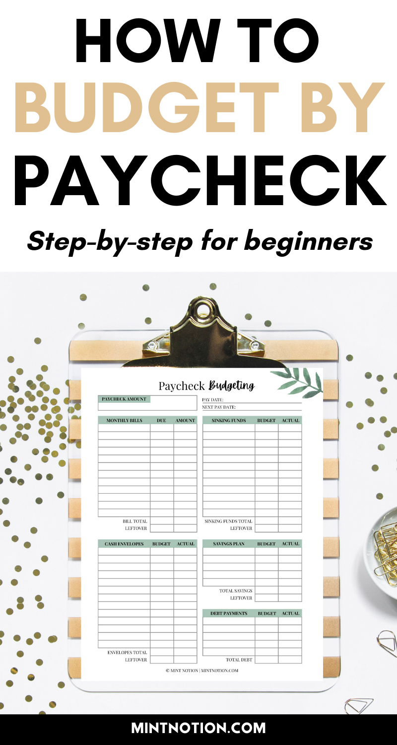 How To Budget When You Live Paycheck To Paycheck Mint Notion