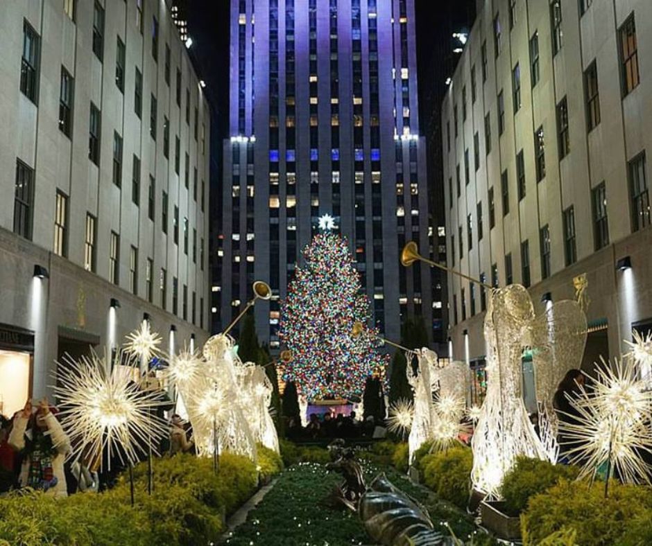 new york city at christmas - rockefeller center