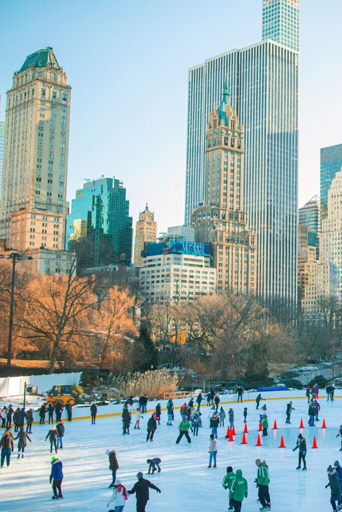 new york city at christmas - wollman ice rink